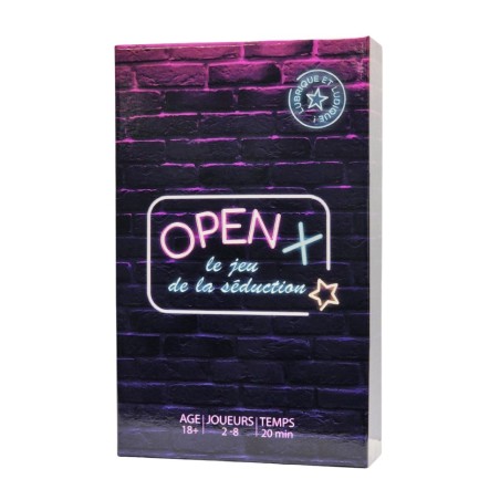 Jeu érotique OPEN X le jeu de société coquin qui attise la curiosité et démarre la soirée coquine