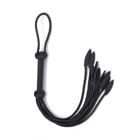 Martinet en cuir noir Cat-O-Nine Demon’s Kiss – boutique BDSM Sophie Libertine Vannes