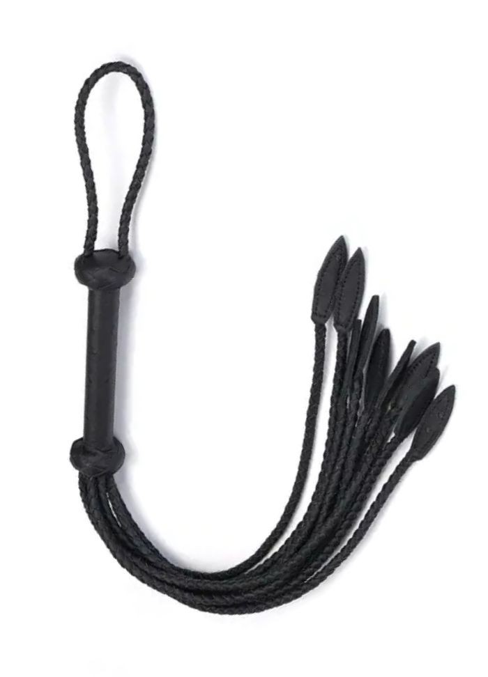 Martinet en cuir noir Cat-O-Nine Demon’s Kiss – boutique BDSM Sophie Libertine Vannes