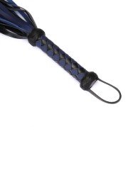 Martinet en cuir noir et bleu en vente chez Sophie Libertine Vannes sexshop Morbihan en Bretagne