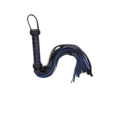 Martinet en cuir noir et bleu en vente chez Sophie Libertine Vannes sexshop Vannes