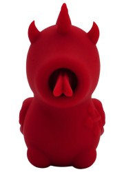 Vibromasseur UniHorn Blaze Diablo bordeaux – double langue rapide, double moteur discret, rechargeable USB