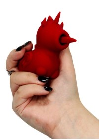 Mini stimulateur externe en forme de licorne rouge bordeaux  - Sophie Libertine Vannes