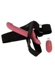 Gode va et vient pour le pegging et pour stimuler le clitoris de la femme pendant le jeu