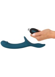 Vibromasseur en silicone doux, au design réaliste avec double moteur puissant pour des vibrations intenses