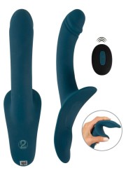 Vibromasseur amovible, facile à placer et retirer en silicone pour harnais