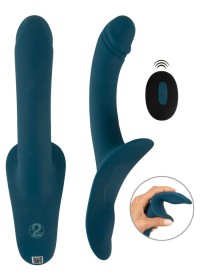 Vibromasseur amovible, facile à placer et retirer en silicone pour harnais