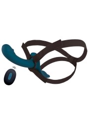 gode ceinture vibrant rechargeable pour pegging avec câble USB inclus.