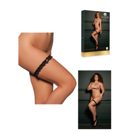 Jarretière en dentelle noire pour femme en vente chez Sophie Libertine Vannes