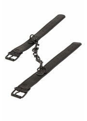 Menottes en simili noir - Accessoire d’attache confortable et non douloureux – Sophie Libertine Vannes