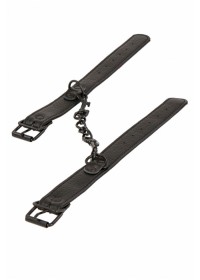 Menottes en simili noir - Accessoire d’attache confortable et non douloureux – Sophie Libertine Vannes