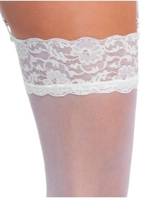 Jarretière en dentelle bas revers blanc en vente chez Sophie Libertine Vannes