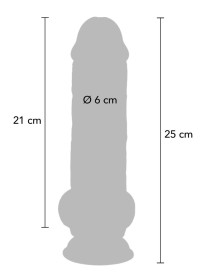 Gode ventouse avec une matière réaliste et une taille XXL avec son diamètre de 6 cm de large