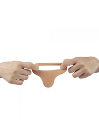Cockring souple et extensible avec gode pour double pénétration