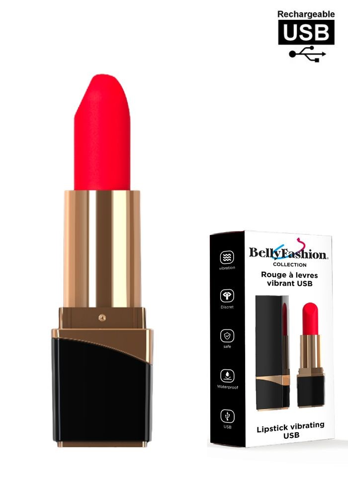Vibromasseur en forme de rouge à lèvres - Petit, compact et discret en vente chez Sophie Libertine Vannes