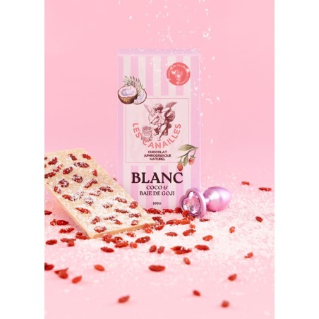 Les Canailles - Chocolat blanc aux baie de Goji en vente chez Sophie Libertine Vannes