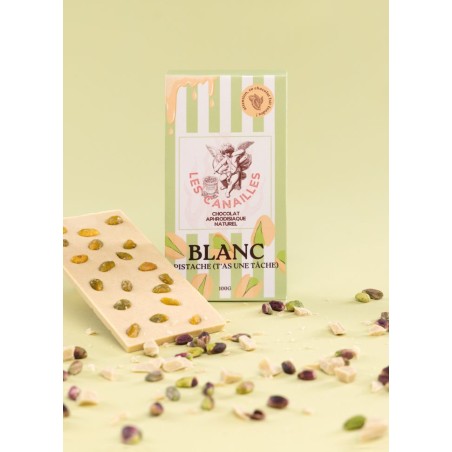 Les Canailles Chocolat aphrodisiaque - Base blanche avec pistache