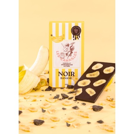 Les Canailles chocolat noir avec chips de banane - en vente chez Sophie Libertine Vannes