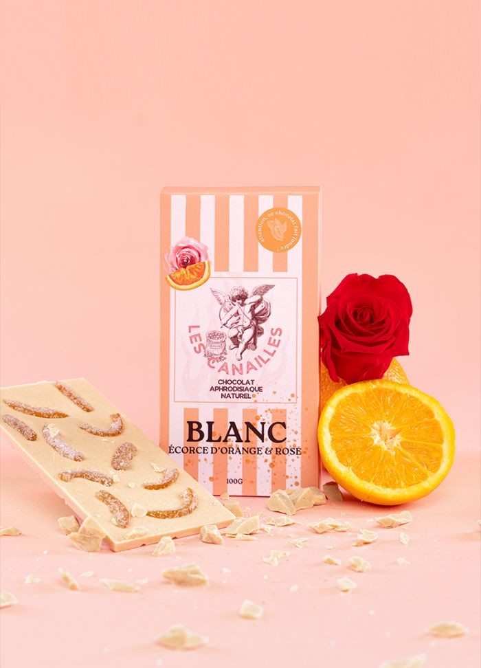 Les Canailles - Chocolat Blanc et orange confite en vente chez Sophie Libertine Vannes