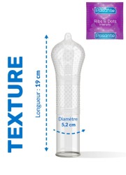 Capotes pour homme en latex naturel avec des perles et des stries pour des sensations uniques