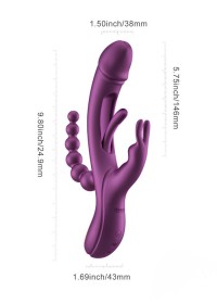 Vibromasseur rabbit connecté à distance triple stimulation en vente au sexshop de Vannes
