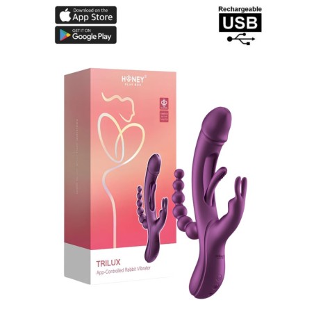 Vibromasseur triple stimulation, vibration en clitoris, pénétration anale et vaginale - Sophie Libertine Vannes