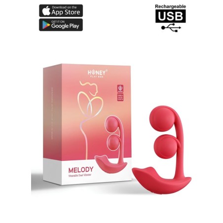 Sextoy féminin avec deux boules - Vibromasseur pénétrant avec stimulation du clitoris