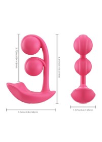 Sextoy pour femme avec deux billes qui pénétre et un stimulateur de clitoris en vente chez Sophie Libertine Vannes