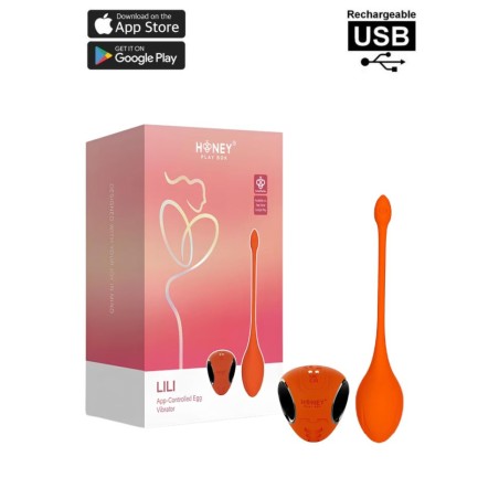Oeuf vibrant rechargeable avec télécommande et application smartphone - Honey play box Lili