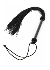 Martinet lanières latex Soft rubber cat noir - L 36 cm