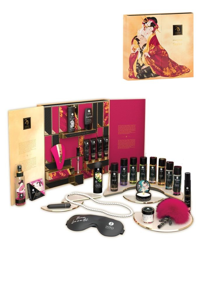 Shunga - Calendrier de l'Avent avec des gels de stimulation et des huiles de massage