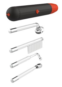 Coffret complet Taboom Electro Wand Glass Set avec baguette et embouts en verre.