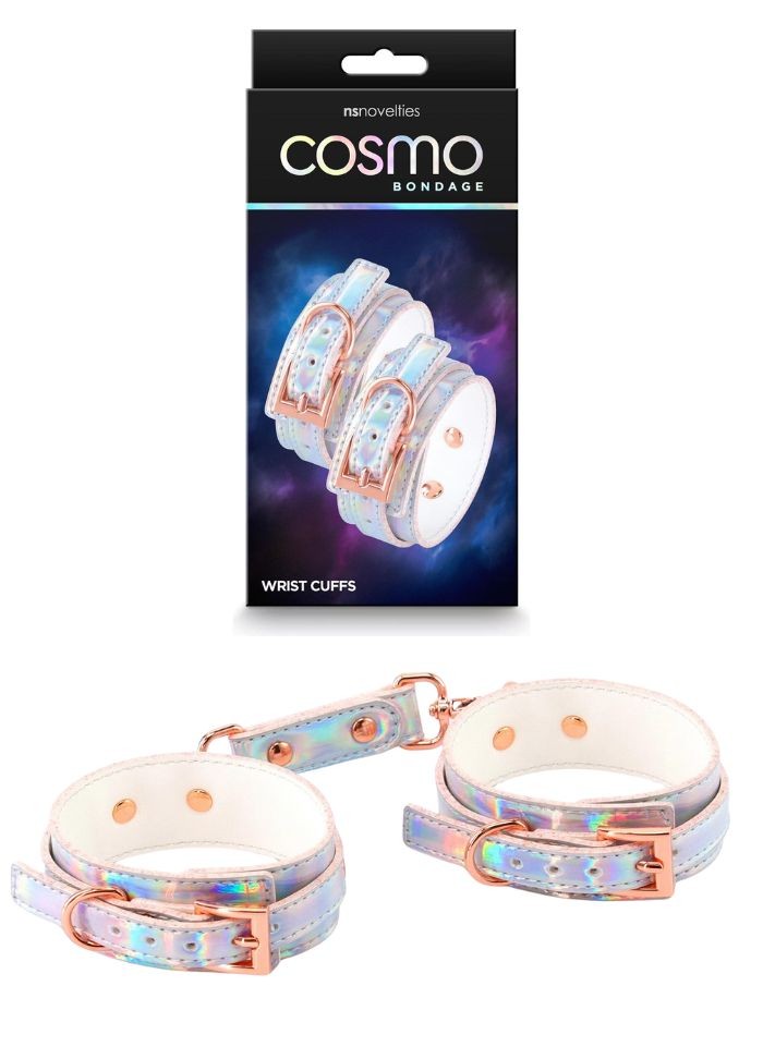 Menottes de poignets aux couleurs douces et holographiques - Sophie Libertine Vannes