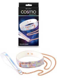 Collier et laisse en vynil couleur arc en ciel en vente chez Sophie Libertine Vannes