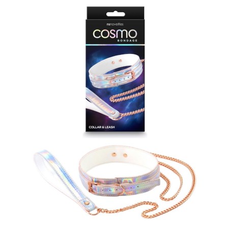 Collier et laisse en vynil couleur arc en ciel en vente chez Sophie Libertine Vannes