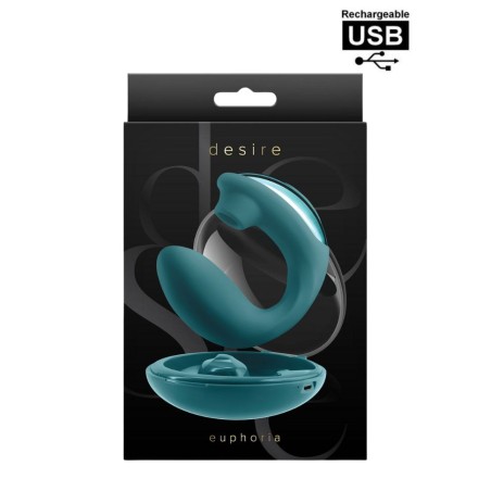 Sextoy rechargeable pour femme - gamme Desire - Modèle double stimulation Euphoria