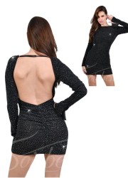 Robe courte et sexy pour femme en maille extensible - Sophie Libertine Vannes