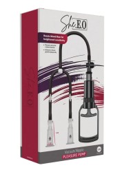 Pompe a tétons en plastique avec cylindre relié a un cordon en silicone pour faire le vide d'air