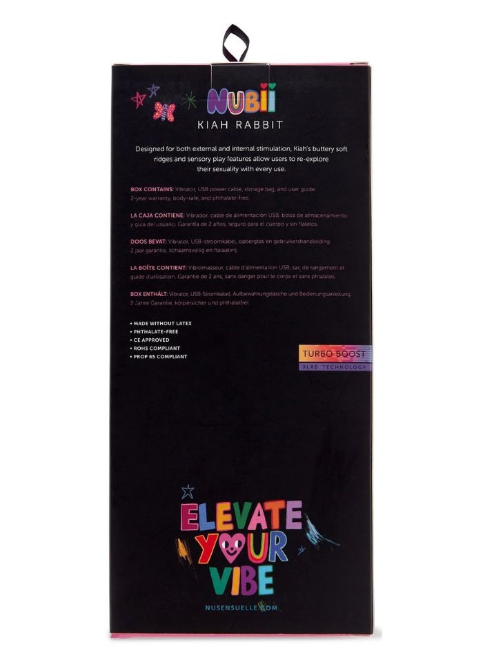 Packaging du sextoy KIAH de la collection Nubii de la marque Nu Sensuelle