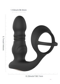 Plug CYRUS silicone premium -Forme ergonomique confortable avec va et vient et cockring