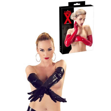 Gants en latex noir ou rouge en vente chez Sophie Libertine Vannes