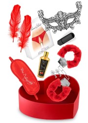 joli coffret coeur rouge avec sextoy couple pour la Saint Valentin-sophielibertine