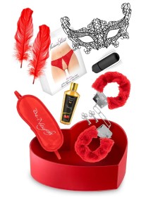 joli coffret coeur rouge avec sextoy couple pour la Saint Valentin-sophielibertine