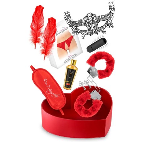 joli coffret coeur rouge avec sextoy couple pour la Saint Valentin-sophielibertine