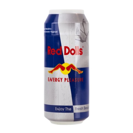 Masturbateur masculin Alive Red Dolls présenté sous forme de canette discrète.