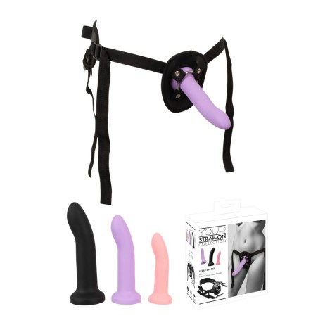 Harnais de pegging complet avec trois godes pénétrants - Sophie Libertine Vannes