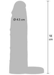 Accessoire de pénis pour couple augmente le diamètre  (4.5 cm) et la longueur (18 cm) de la verge naturelle - Sophie Libertine