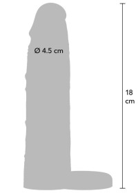 Accessoire de pénis pour couple augmente le diamètre  (4.5 cm) et la longueur (18 cm) de la verge naturelle - Sophie Libertine
