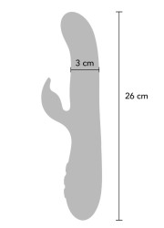 Vibromasseur triple stimulation avec rotation et va-et-vient en interne et vibration en externe