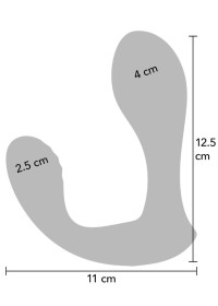 Dimension du plug anal bullseyes en silicone noir avec télécommande à distance - LoveStore